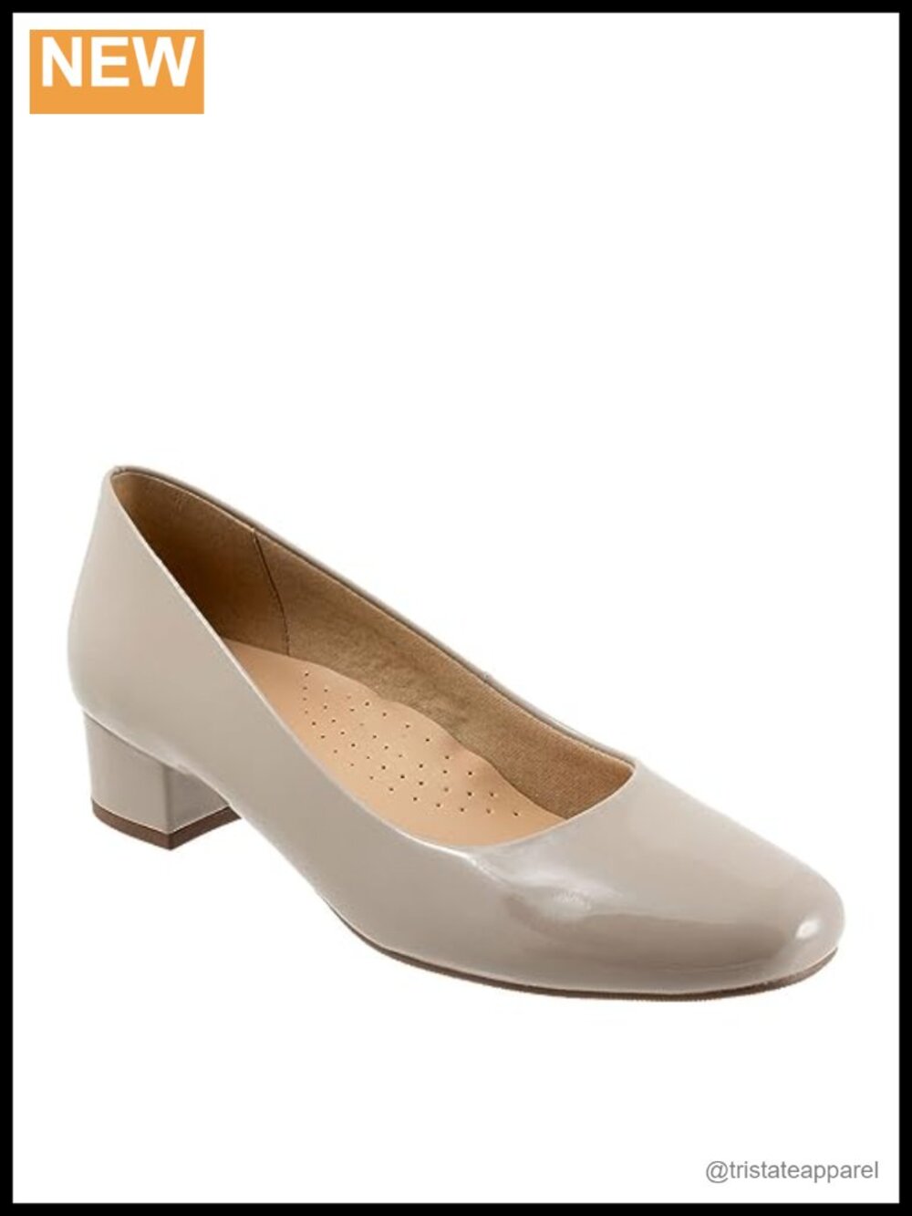 Trotters Leather Round Toe Cushioned Pump Business Casual Pull-On